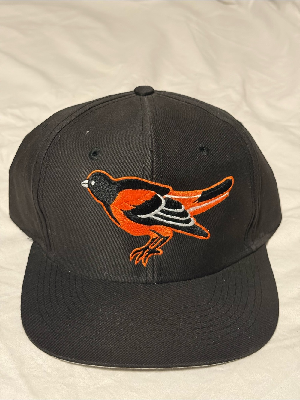 Baltimore Orioles Logo 7 Athletic MLB Hat Orange + White Bird Patch Deadstock